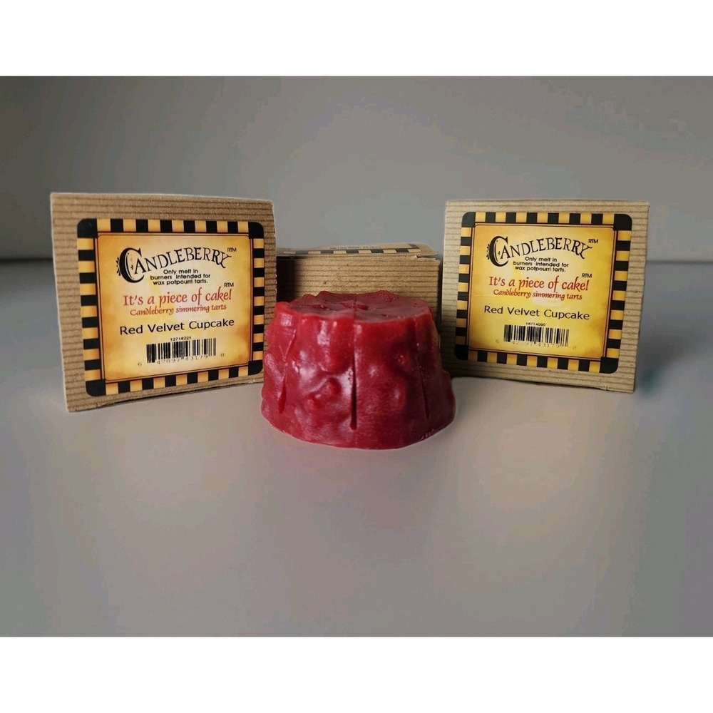 Lot 3 The Candleberry Candle "Red Velvet Cake" Simmering Tarts Wax Melts Retired